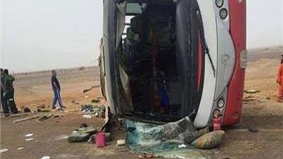 مصرع وإصابة 17 معلما في طريقهم لمراقبة امتحانات الثانوية العامة بشلاتين