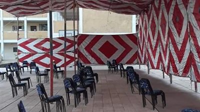 سرادق لاستقبال الطلاب بلجان امتحانات الثانوية العامة في الدقهلية 