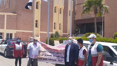الهلال الأحمر يدعم مؤسسات العزل الطبي بجنوب سيناء