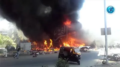 حي حلوان: احتراق 90% من محال سوق توشكى