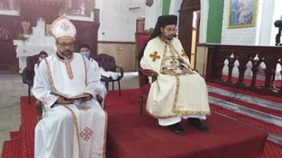 الأنبا باخوم يزور كنيسة القديسة حنا والقديس بطرس في طنطا