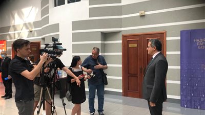 مؤتمر صحفي ضخم لوزير السياحة والآثار مع وسائل الإعلام الأوكرانية