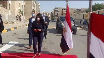 وزيرة التعاون الدولي تدلي بصوتها في انتخابات الشيوخ (صور)