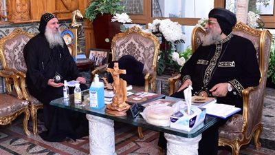 البابا تواضروس يستقبل الأنبا ماركوس 