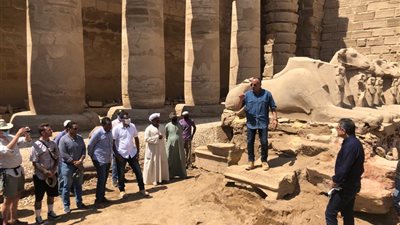 السياحة والآثار: انتهينا من ترميم 9 كباش في الكرنك بالأقصر