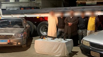 ضبط تشكيل عصابي تخصص في سرقة حمولة سيارات النقل من حديد التسليح