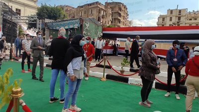 لجان شبرا مصر تطبق الإجراءات الاحترازية في انتخابات البرلمان (صور) 