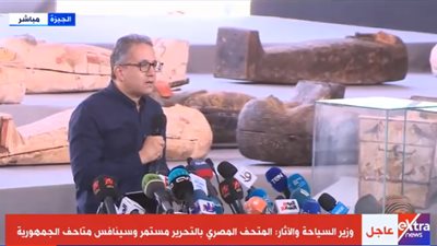 وزير الآثار: توقعت اكتشاف سقارة يكون الأخير حتى بشرني حواس بالمزيد