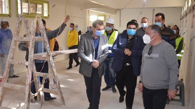 نائب محافظ بني سويف يتابع أعمال تطوير مستشفى الصدر