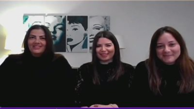 أول ظهور لحفيدات نادية لطفي (فيديو)