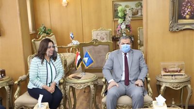 محافظ دمياط يستقبل وزير القوى العاملة 