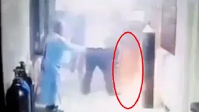 شاهد اللحظات الأولى لانفجار مستشفى بغداد بالعراق  