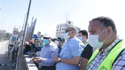 وزير النقل يتفقد أعمال تطوير طريق المنصورة-جمصة (صور)