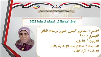 ننشر صور وأسماء أوائل الشهادة الإعدادية بالبحيرة (صور)