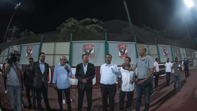 محمود الخطيب يتفقد عمليات التطوير في ملعب التتش بالجزيرة