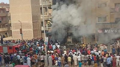  عاجل.. اندلاع حريق هائل بمبنى بمدينة الواسطي (صور) 