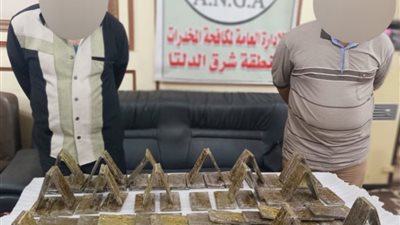 ضبط 100 طربة لمخدر الحشيش بحوزة عنصرين من العناصر الإجرامية بالدقهلية