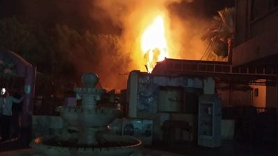 عاجل.. حريق هائل في منتجع السيليين بالفيوم