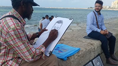  رسام الغلابة على الكورنيش: 