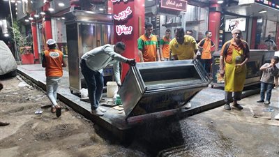 رفع ١٢٠٠ حاله إشغال وتعديات للمحال والمقاهي بمحافظة الجيزة