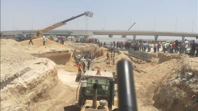 العناية الإلهية تنقذ عاملين في حادث انهيار سقالة بأكتوبر