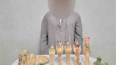 ضبط 54 قطعة أثرية بحوزة أحد الأشخاص بأسيوط