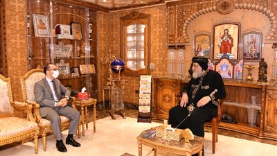 البابا تواضروس يستقبل السفير المصري الجديد في إثيوبيا 