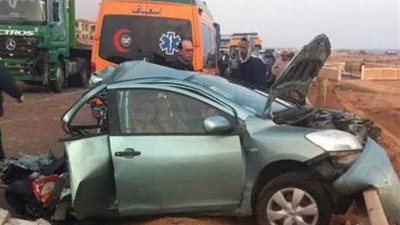 مصرع وإصابة 7 أشخاص في حادث سير بالمنيا 