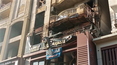 ارتفاع أعداد مصابي حريق برج دمنهور لـ13 شخصا (فيديو وصور)