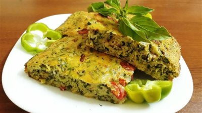 طريقة عمل العجة بالخضار اللذيذة