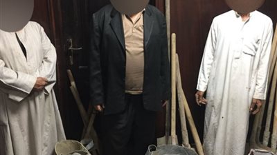 ضبط 3 أشخاص حال قيامهم بالتنقيب عن الآثار بالقاهرة 