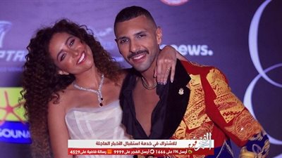 بعذ أزمة منعه من حضور ريد كاربت الجونة.. حسن أبو الروس مع زوجته من حفل الختام