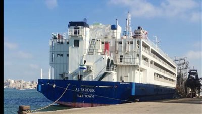 ميناء غرب بورسعيد يستقبل سفن رخام وماشية حية وصودا ك أو ية