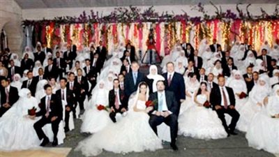 حفل زفاف جماعي بأسيوط برعاية المنطقة الجنوبية وبنك ناصر الاجتماعي 