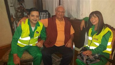 محمد هنيدي ومني زكي من كواليس فيلم 