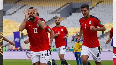 ملخص ونتيجة الشوط الأول من مباراة مصر ضد الجابون 