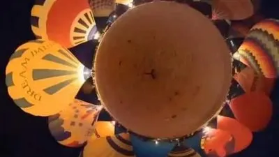 صور من عرض البالون الطائر المقرر انطلاقه تزامنًا مع افتتاح طريق الكباش