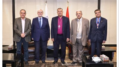 رئيس الإنجيلية يستقبل ميشيل عبس أمين عام مجلس كنائس الشرق الأوسط