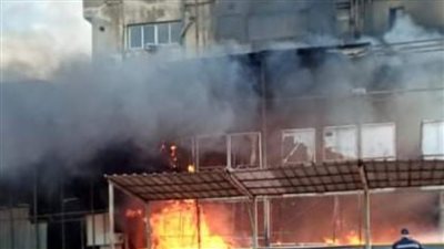 ماس كهربائي..النيابة تعاين موقع حريق صالة جمباز بمدرسة السعيدية بالجيزة