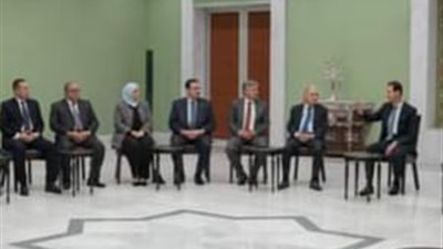 الرئيس السورى يلتقي وفد اتحاد المهندسين العرب لبحث أوجه التعاون وإعادة الإعمار