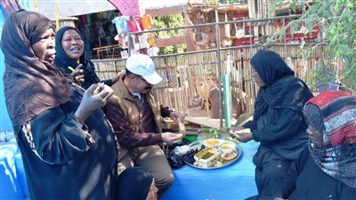 محافظ أسوان يلبى دعوة أسرة بقرية غرب سهيل باستضافته ويستمع لمطالبهم