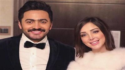 خاص.. تامر حسني يقضي عيد الحب مع بسمه بوسيل في دبي
