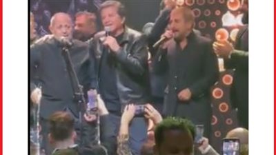 وليد توفيق وعابد فهد يحتفلان بعيد ميلاد جورج وسوف في دبي