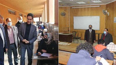 نائبا رئيس جامعة بنها يواصلان جولاتهما لمتابعة سير الامتحانات بالكليات