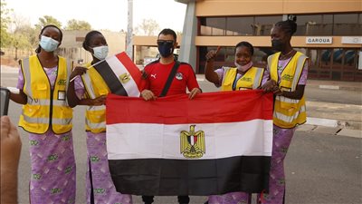 صور أجواء ما قبل انطلاق مباراة مصر وغينيا بيساو بكاميرا الفجر الرياضي