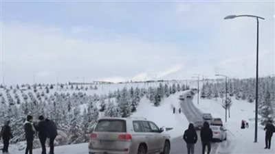 شاهد.. الثلوج تغطي بلدانًا عربية وسط موجة صقيع تضرب المنطقة