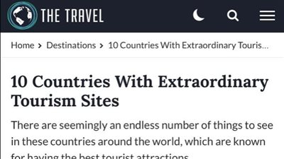 موقع The Travel: مصر الأفضل بين عشر دول تمتلك أروع أماكن سياحية