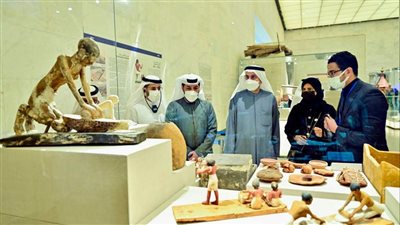 وفد برلماني إماراتي في زيارة للمتحف القومي للحضارة المصرية بالفسطاط 