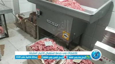 ضبط 6 أطنان لحوم وكبدة مجمدة فاسدة بكفر الشيخ