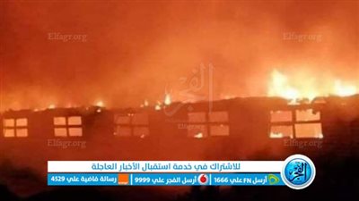 عاجل.. اندلاع حريق هائل داخل مشتل بالبراجيل